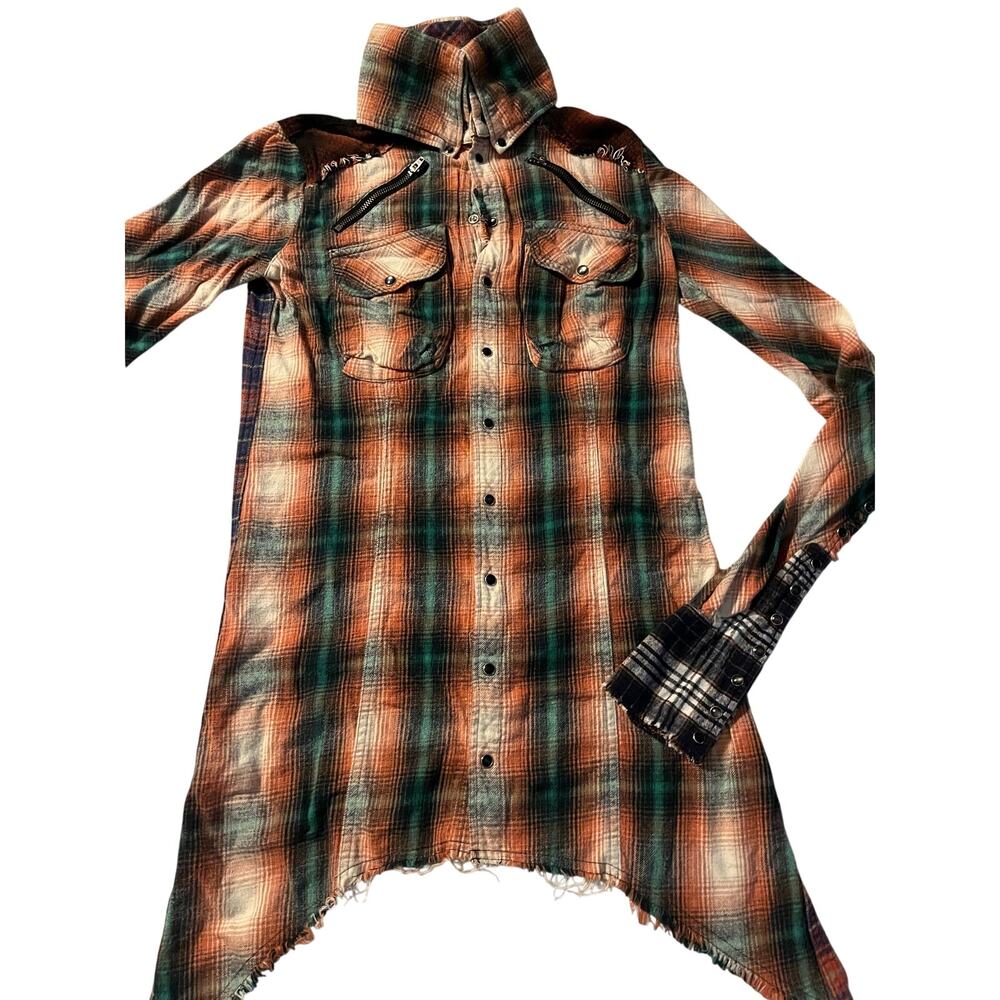 L.G.B. (Le Grand Bleu) Archival SHIRT-G/TIPI Sun Set Flannel - Size 0 (XS/S)